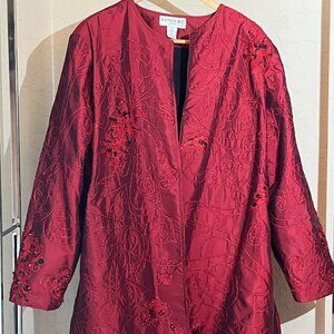 Vintage Women's 3XL Tunique Jacket, Silk Blend